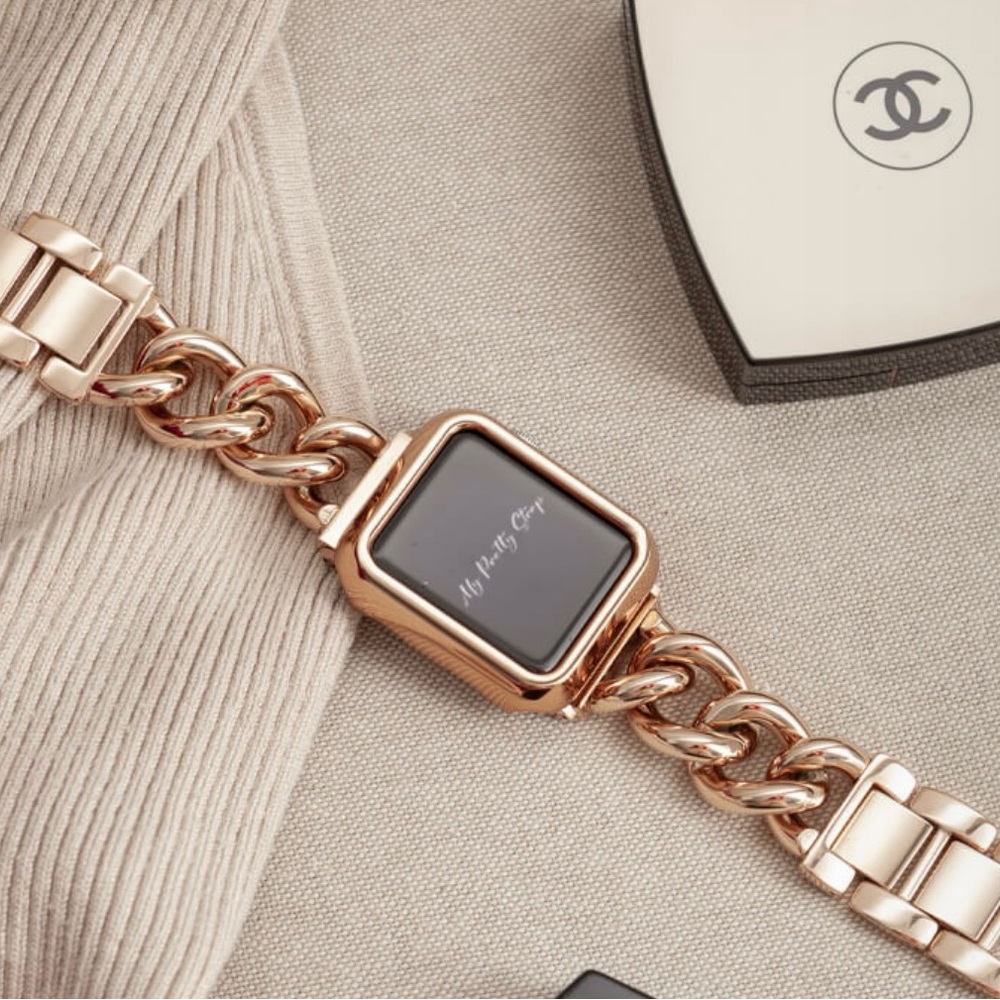 Rose Gold Chain Bracelet Watch
